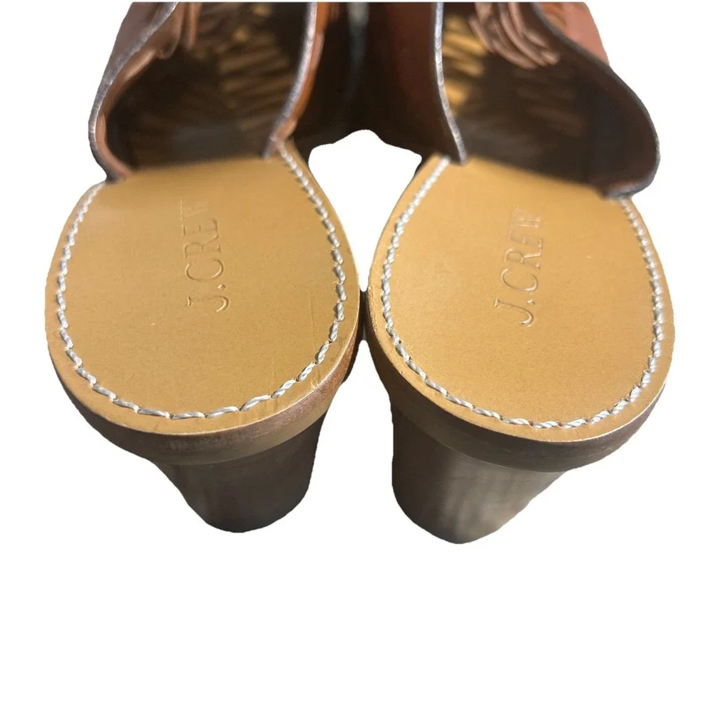 J. CREW MARLOW HUARACHE MULES Leather Light Blush 3.5